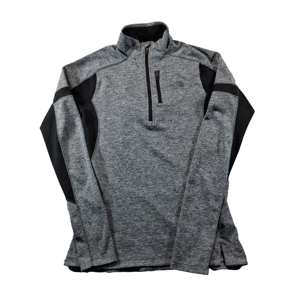 The North Face Pullover Womens XS Grey 1/4 Zip FlashDry Athletic Mesh 19912